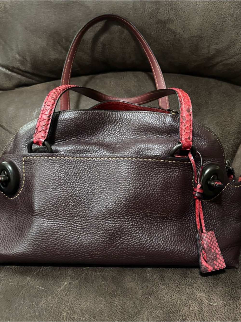 Vintage Coach 1941 outlaw satchel with snakeskin limited edition
